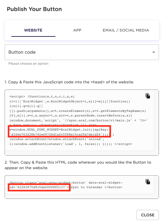 Button Embed